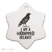 I Am A Goddamned Delight God Damned Funny Quote Ceramic Ornament thumb 0