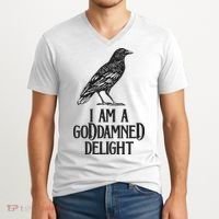 I Am A Goddamned Delight God Damned Funny Quote V-Neck T-Shirt thumb 2