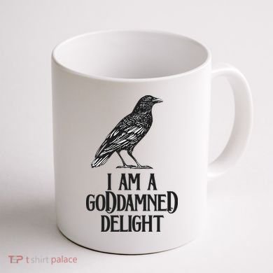 I Am A Goddamned Delight God Damned Funny Quote Coffee Mug back