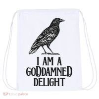I Am A Goddamned Delight God Damned Funny Quote Drawstring Bag thumb 0