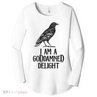 I Am A Goddamned Delight God Damned Funny Quote Women's Perfect Tri Tunic Long Sleeve Shirt thumb 0