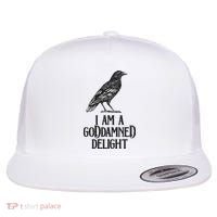 I Am A Goddamned Delight God Damned Funny Quote Flat Bill Trucker Hat thumb 0
