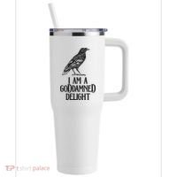I Am A Goddamned Delight God Damned Funny Quote 40oz Vacuum Insulated Stainless Steel Travel Tumbler thumb 0