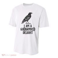 I Am A Goddamned Delight God Damned Funny Quote Youth Performance Sprint T-Shirt thumb 0