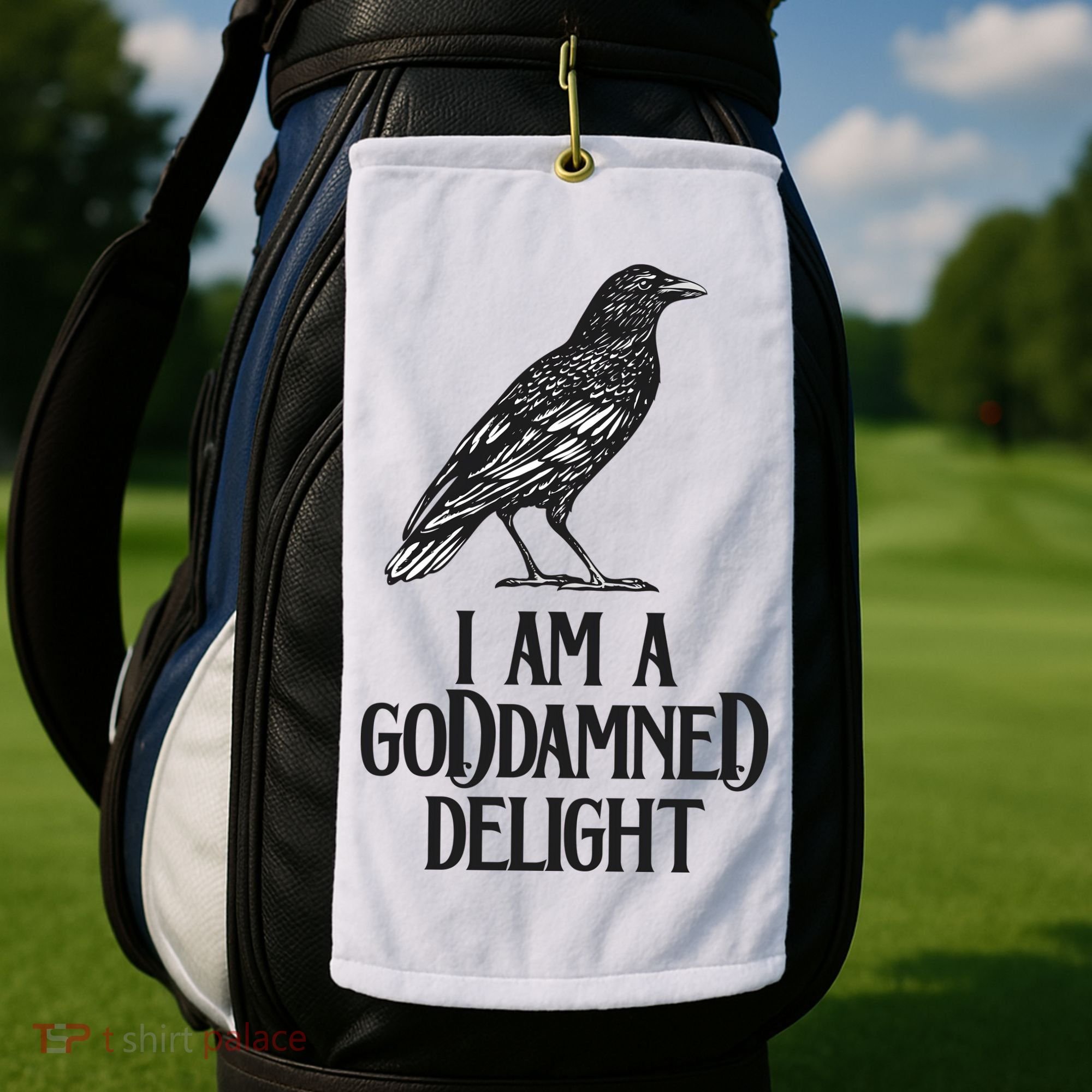 I Am A Goddamned Delight God Damned Funny Quote Golf Towel