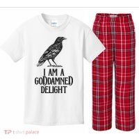 I Am A Goddamned Delight God Damned Funny Quote Kids Plaid Pajama Set thumb 0