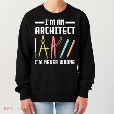 I'm An Architect I'm Never Wrong Funny Architect Cool Gift Women's Sweatshirt