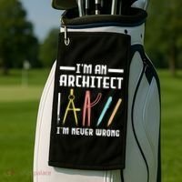 I'm An Architect I'm Never Wrong Funny Architect Cool Gift Golf Towel thumb 2