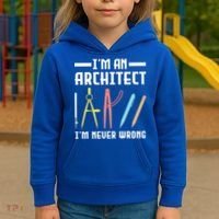 I'm An Architect I'm Never Wrong Funny Architect Cool Gift Kids Hoodie thumb 3