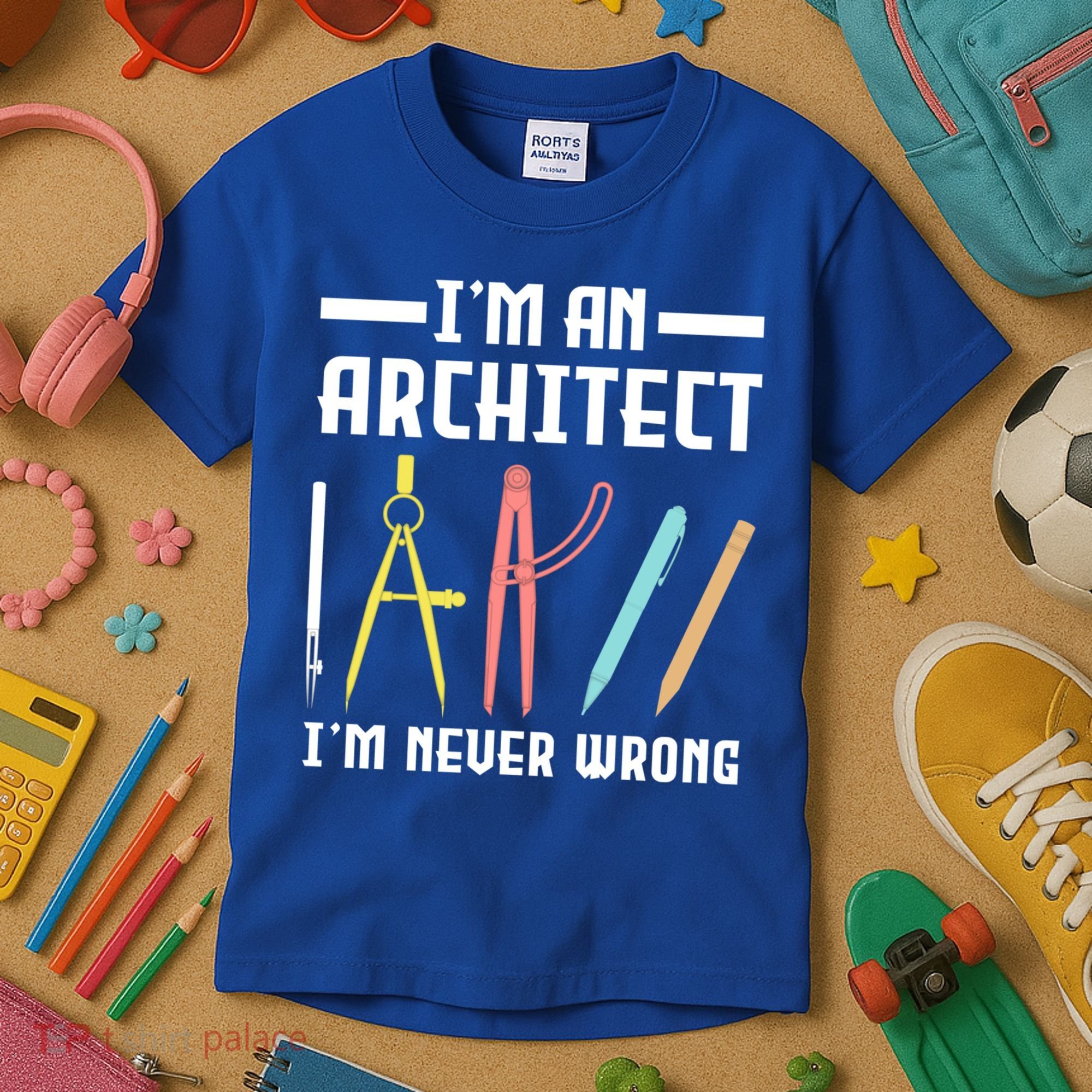 I'm An Architect I'm Never Wrong Funny Architect Cool Gift Kids T-Shirt