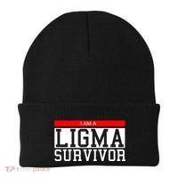 I Am A Ligma Survivor Gamer Dank Meme Theme Meaningful Gift Beanie thumb 0