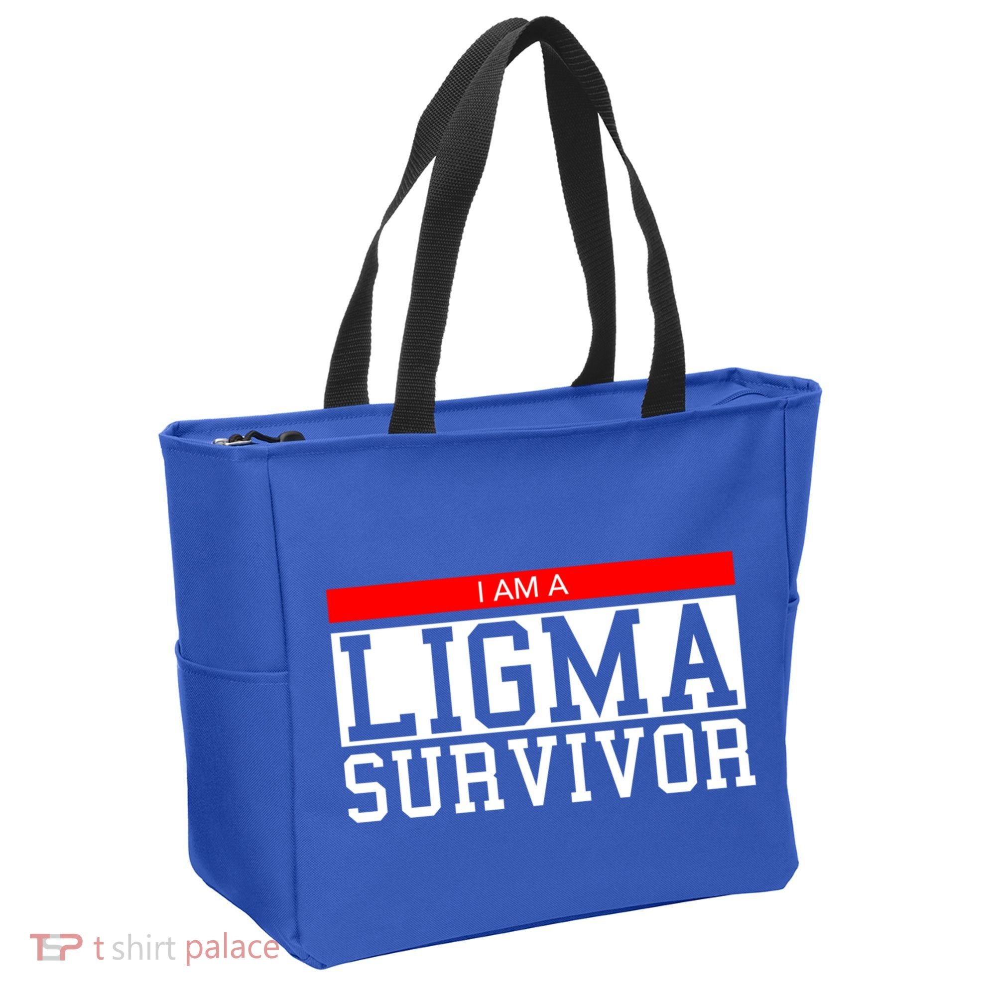 I Am A Ligma Survivor Gamer Dank Meme Theme Meaningful Gift Tote Bag