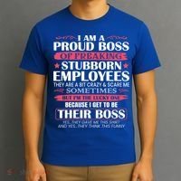 I Am A Proud Boss Of Freaking Stubborn Employees Funny Boss Funny Gift T-Shirt thumb 3