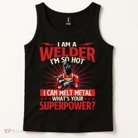 I Am A Welder WhatS Your Superpower Welding Ironworker Tank Top thumb 2