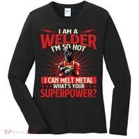 I Am A Welder WhatS Your Superpower Welding Ironworker Women's Long Sleeve Shirt thumb 0