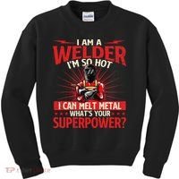 I Am A Welder WhatS Your Superpower Welding Ironworker Kids Sweatshirt thumb 0