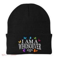 I Am A Whosoever John 3:16 Jesus Christian Butterfly Gift Beanie thumb 0