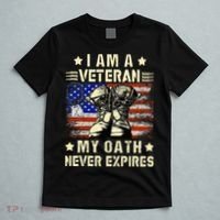 I am A Veteran My Oath Never Expires Veteran Day USA Flag T-Shirt thumb 5