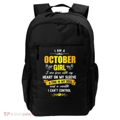 I Am A October Birthday Backpack