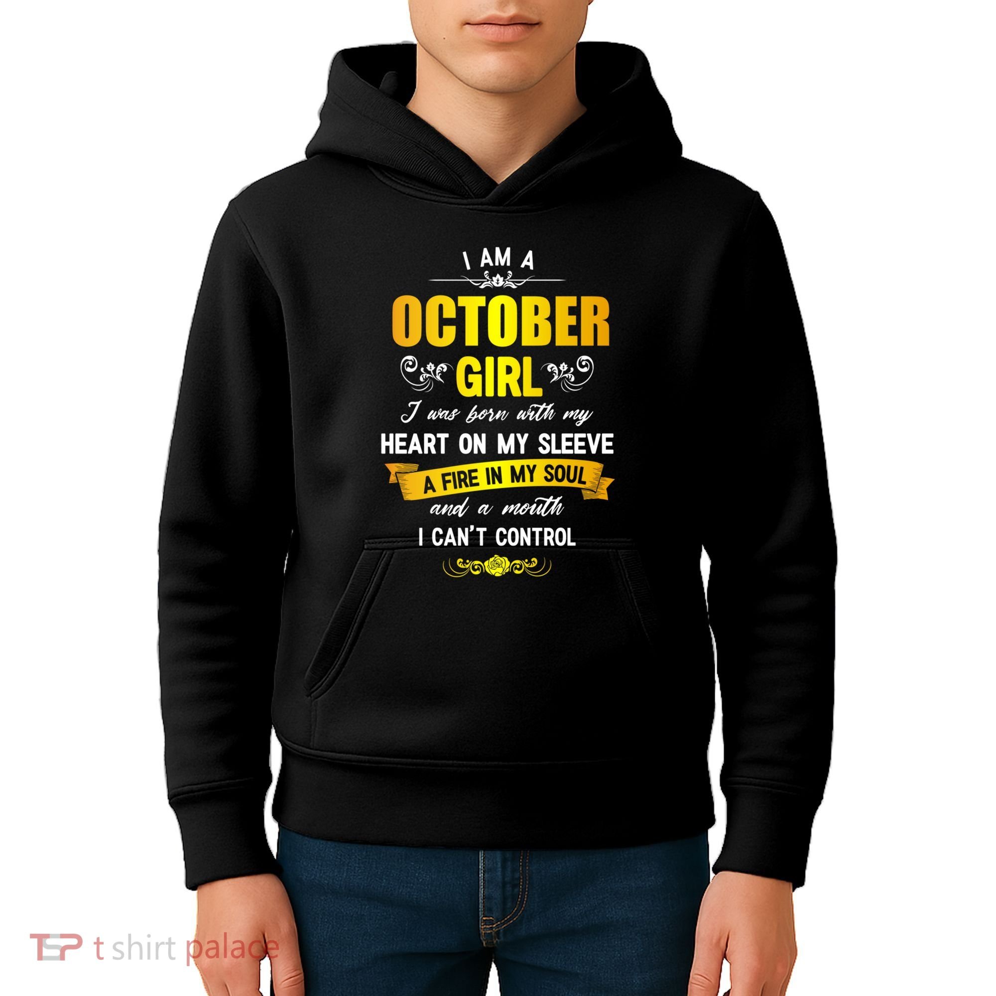 I Am A October Birthday Kids Hoodie