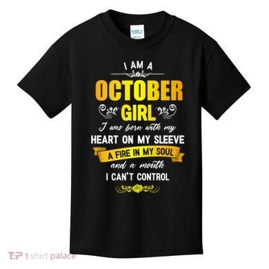 I Am A October Birthday Kids T-Shirt