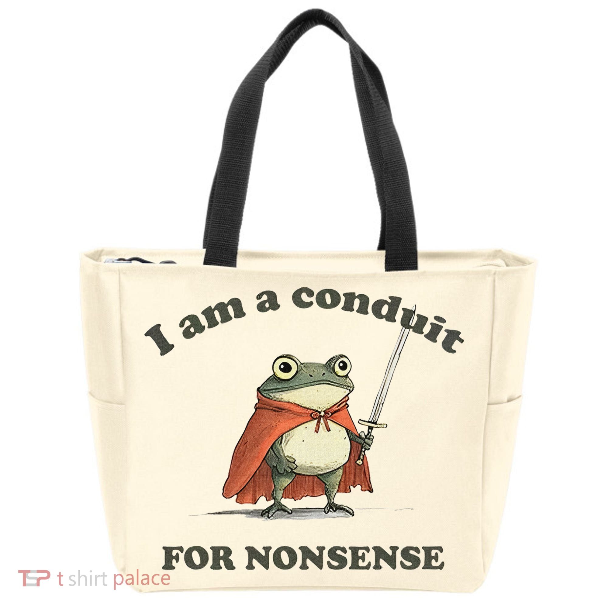 I Am A Conduit For Nonsense Funny Frog Tote Bag