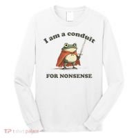 I Am A Conduit For Nonsense Funny Frog Long Sleeve Shirt thumb 0