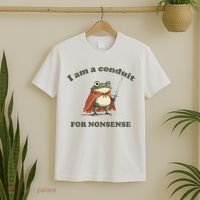 I Am A Conduit For Nonsense Funny Frog T-Shirt thumb 2