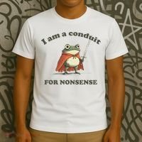 I Am A Conduit For Nonsense Funny Frog T-Shirt thumb 3