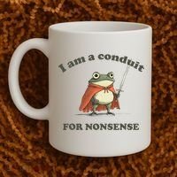 I Am A Conduit For Nonsense Funny Frog Coffee Mug thumb 2