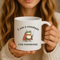 I Am A Conduit For Nonsense Funny Frog Coffee Mug thumb 3