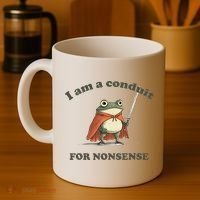 I Am A Conduit For Nonsense Funny Frog Coffee Mug thumb 4