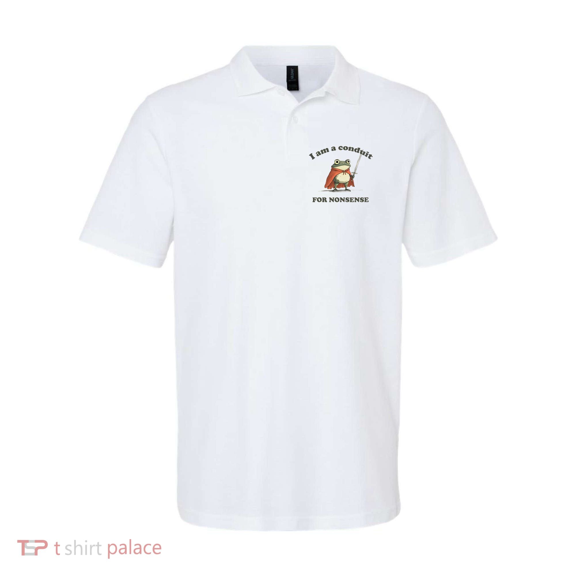 I Am A Conduit For Nonsense Funny Frog Polo