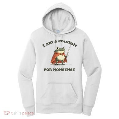 I Am A Conduit For Nonsense Funny Frog Women's Hoodie