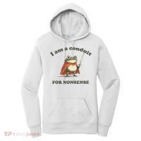 I Am A Conduit For Nonsense Funny Frog Women's Hoodie thumb 0