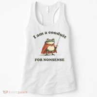 I Am A Conduit For Nonsense Funny Frog Women's Tank Top thumb 0