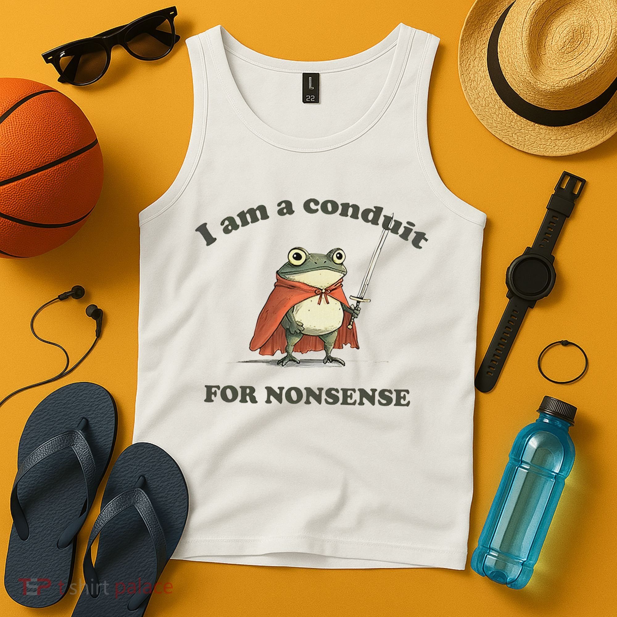 I Am A Conduit For Nonsense Funny Frog Tank Top