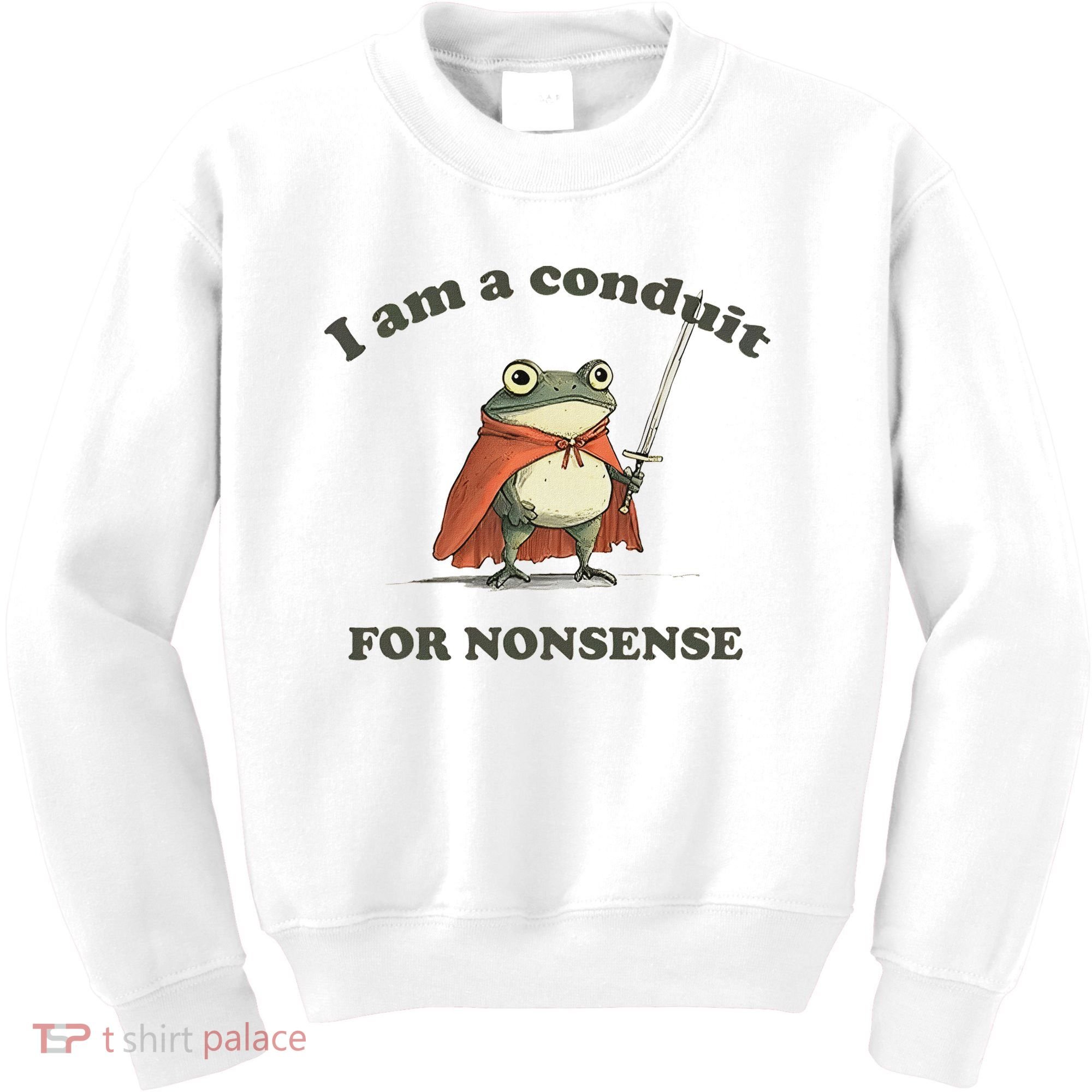 I Am A Conduit For Nonsense Funny Frog Kids Sweatshirt
