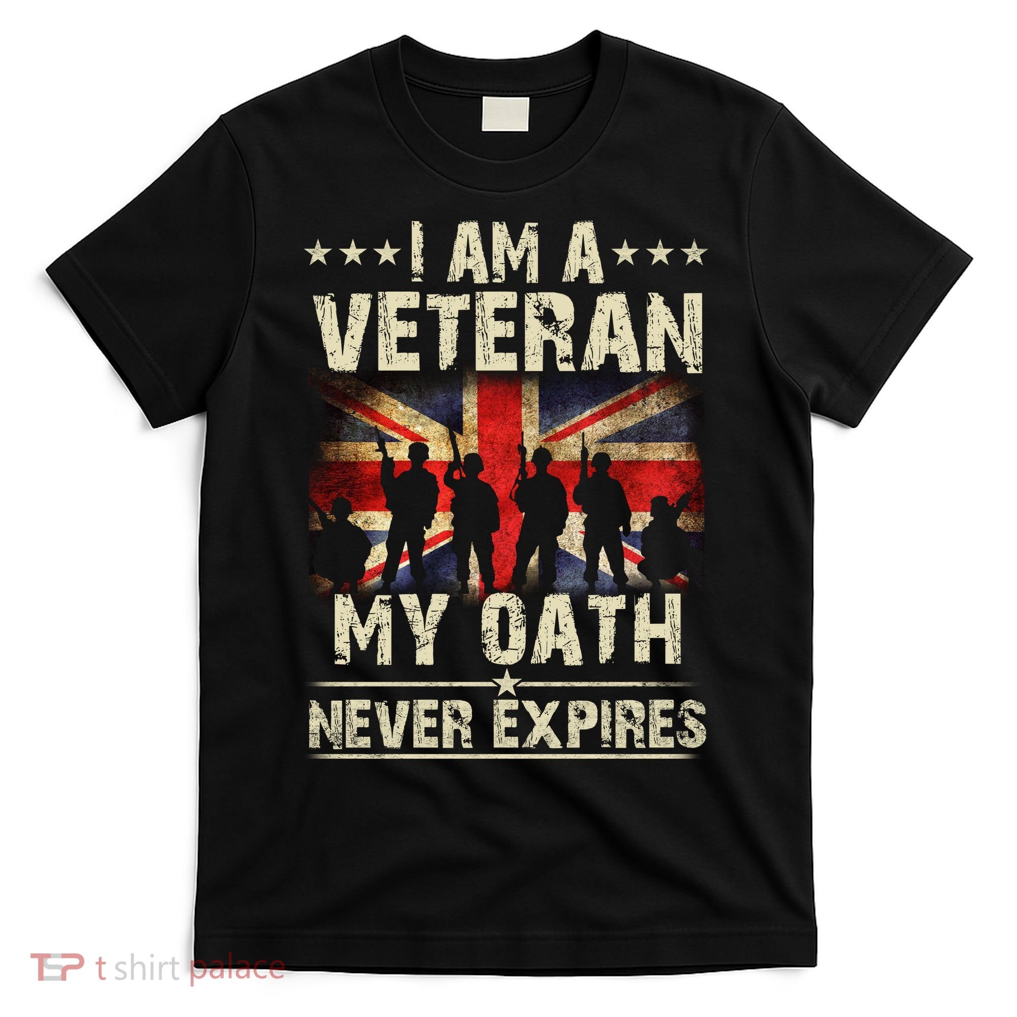 I Am A Veteran My Oath Never Expires Fathers Day Armed Forces Day Patriotic T-Shirt