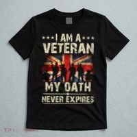 I Am A Veteran My Oath Never Expires Fathers Day Armed Forces Day Patriotic T-Shirt thumb 5