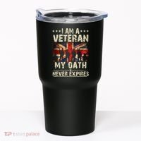 I Am A Veteran My Oath Never Expires Fathers Day Armed Forces Day Patriotic Tumbler thumb 0