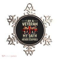 I Am A Veteran My Oath Never Expires Fathers Day Armed Forces Day Patriotic Ornament thumb 0