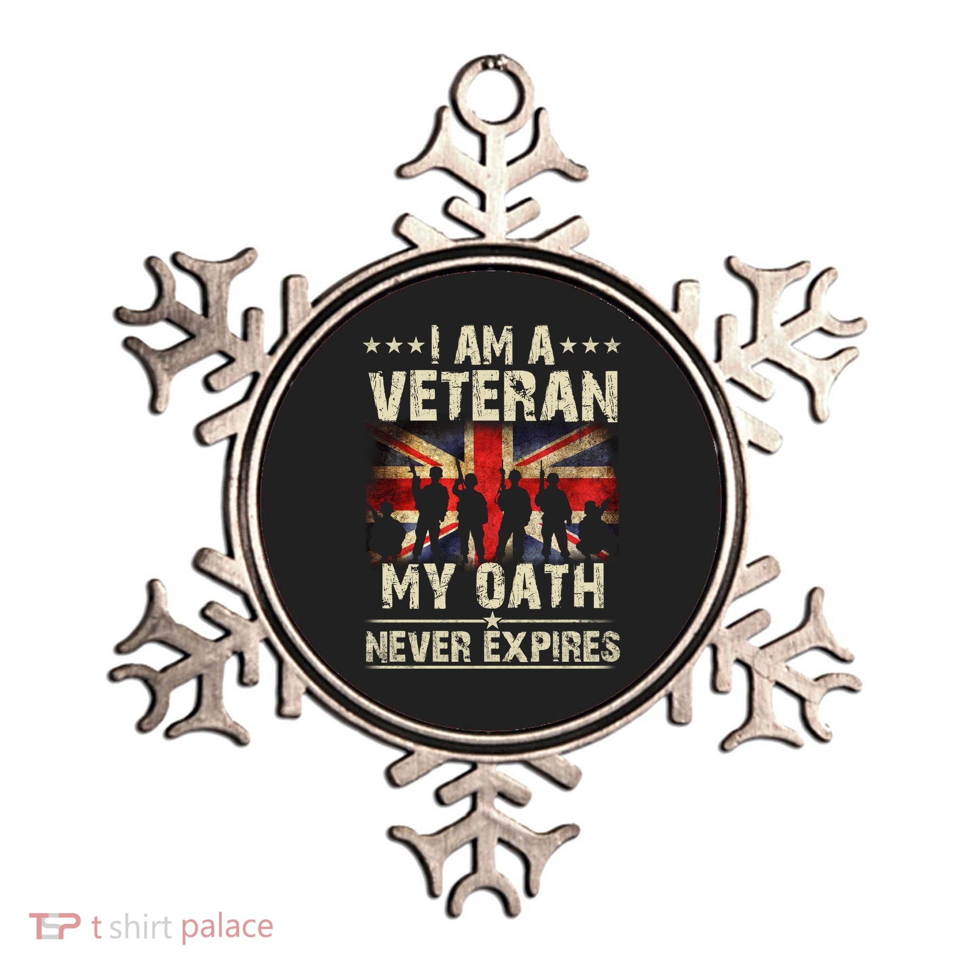 I Am A Veteran My Oath Never Expires Fathers Day Armed Forces Day Patriotic Ornament
