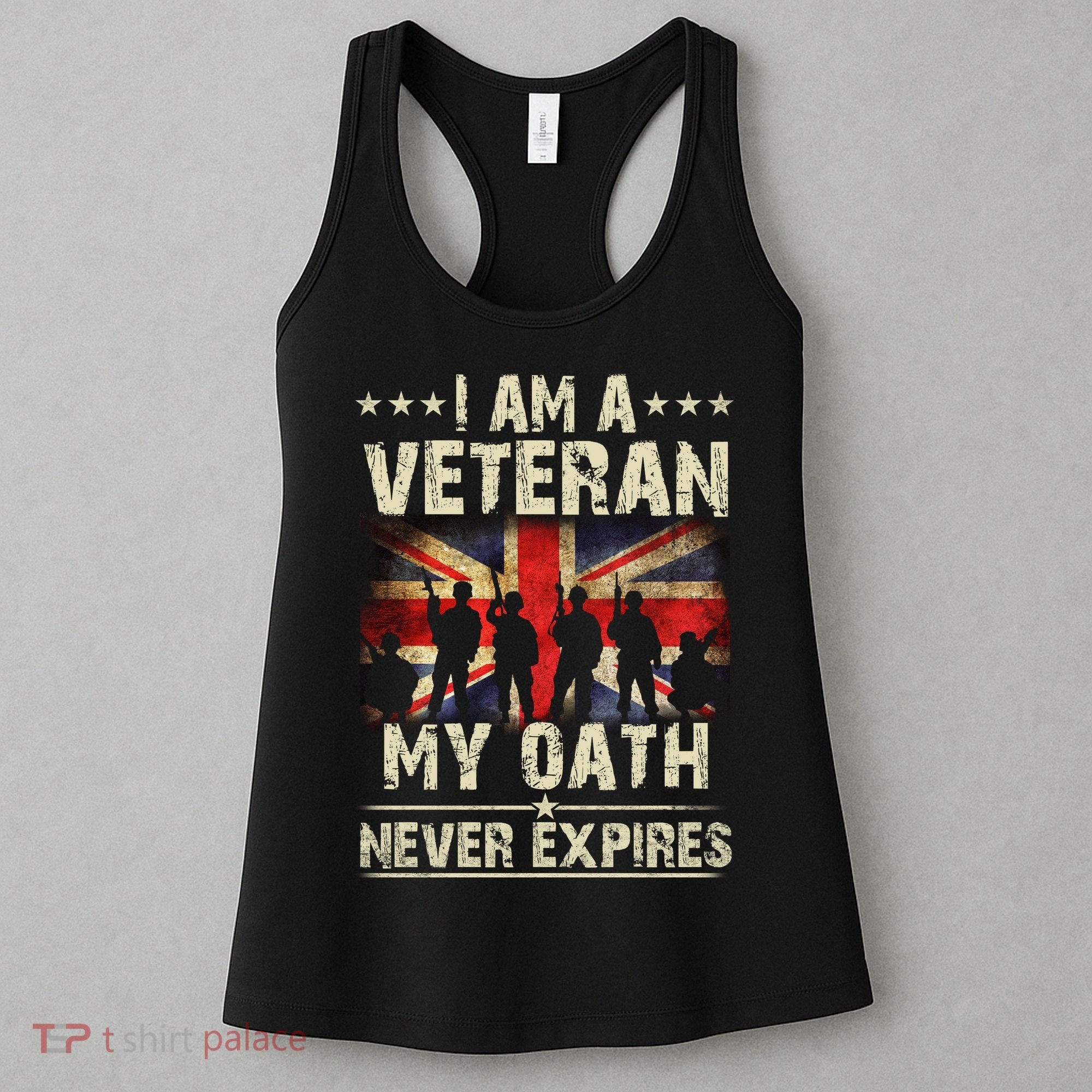I Am A Veteran My Oath Never Expires Fathers Day Armed Forces Day Patriotic Women's Tank Top