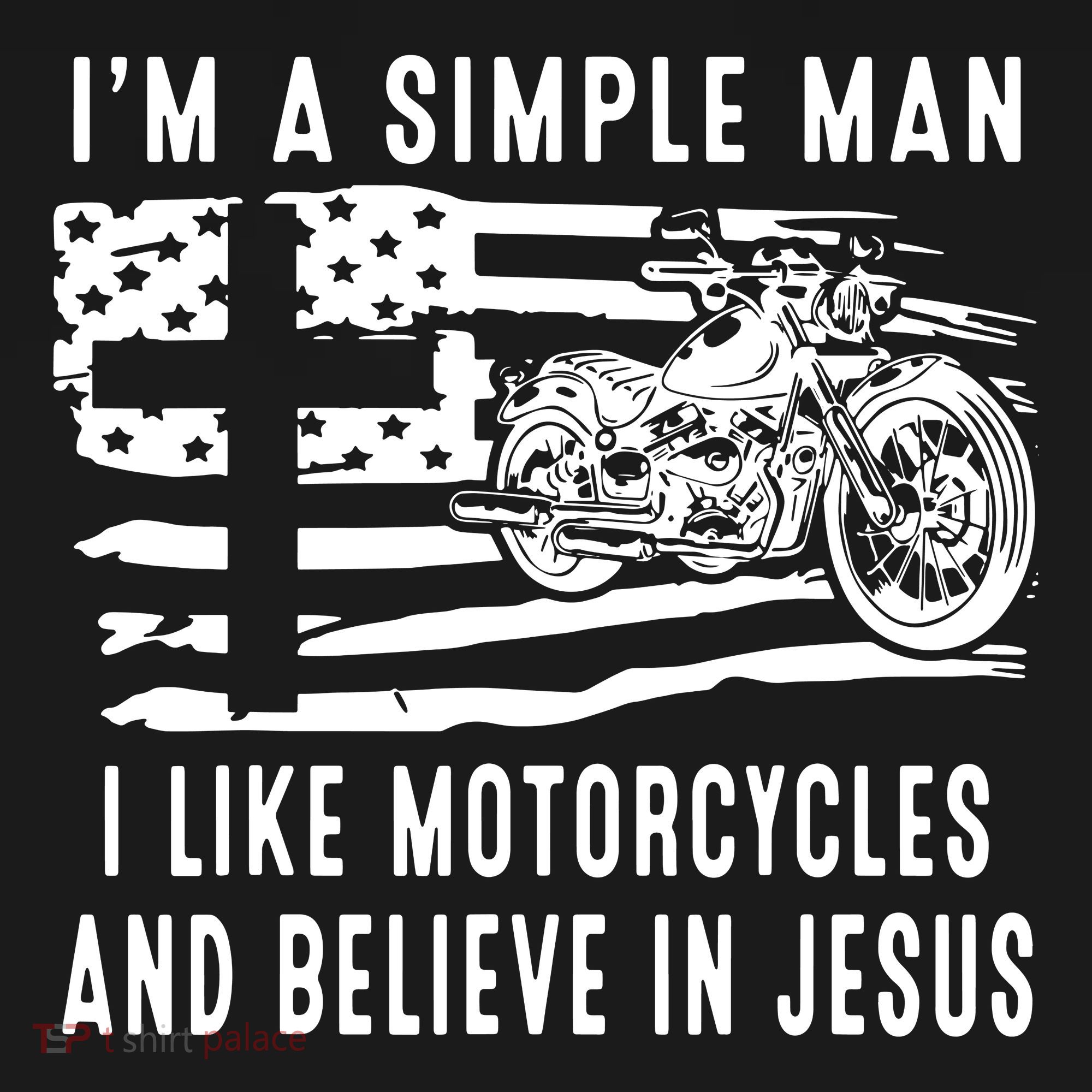 I Am A Simple Man I Like Motorcycles And Believe In Jesus Apron