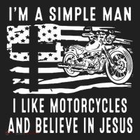 I Am A Simple Man I Like Motorcycles And Believe In Jesus Beanie thumb 2