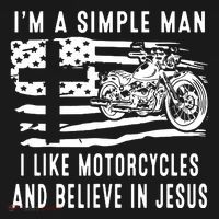 I Am A Simple Man I Like Motorcycles And Believe In Jesus Women's Hoodie thumb 2