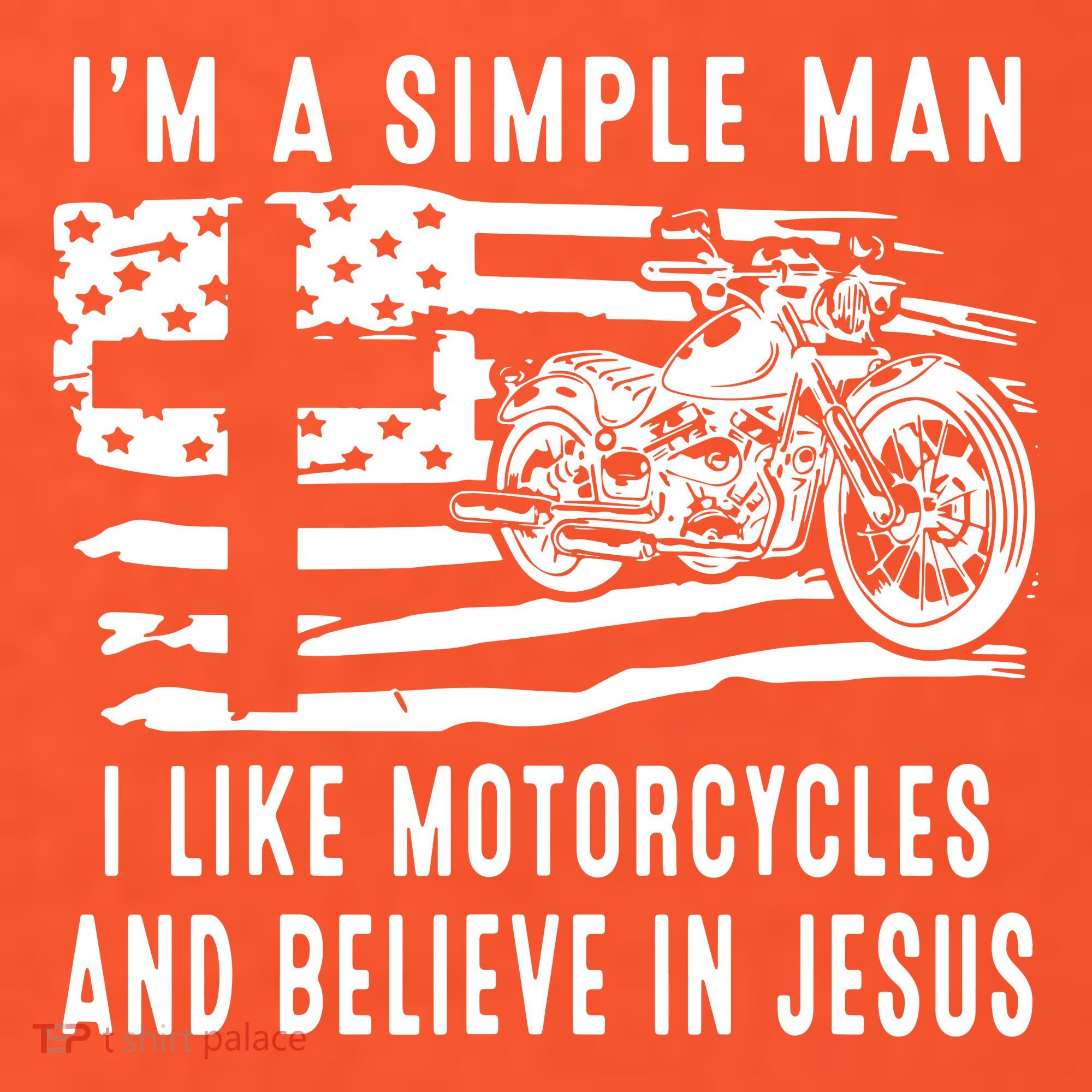 I Am A Simple Man I Like Motorcycles And Believe In Jesus USA-Made Doggie Bandana