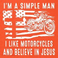 I Am A Simple Man I Like Motorcycles And Believe In Jesus Mousepad thumb 1