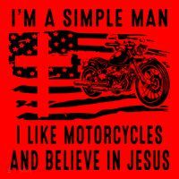 I Am A Simple Man I Like Motorcycles And Believe In Jesus Santa Hat thumb 1
